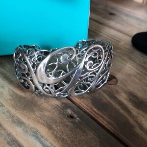 Carolyn Pollack Relios Limited Edition Silver Filigree Cuff Bracelet